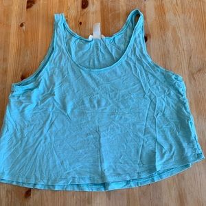 Teal crop tank forever 21